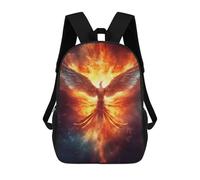 sinyumoney Fire Flames Phoenix Bird Sac À Dos Enfant, Cartable Pour Garçons Et Adolescents, Sac À Dos De Voyage, Sac À Dos Scolaire, Sac À Livres 17inch