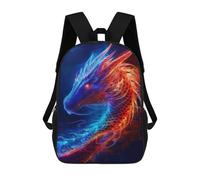 sinyumoney Fire Ice Dragon Sac À Dos Scolaire Enfant Tendance Et Décontracté, Sac À Dos Imprimé En 3D Pour Garçon, Grand Sac À Dos 17inch