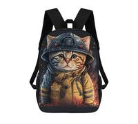 sinyumoney Firefighter Cat Hero Sac À Dos En Peluche À Motif Dessin Animé, Sac À Dos 3D Pour Enfants, Idée Cadeau D'anniversaire Pour Garçons Et Filles 17inch