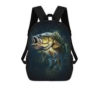 sinyumoney Fishing Fish Sac À Dos Avec Poche, Sacs À Dos Imprimés En 3D, Sacs De Voyage, Sacs À Livres, Sacs D'école Pour Enfants 17inch