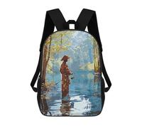 sinyumoney Fishing In The Lake Sacs À Dos Pour Enfants, Cartables, Sacs À Dos Scolaires Imprimés En 3D, Sacs À Dos De Voyage Tendance Pour Enfants (primaire, Collège) 17inch
