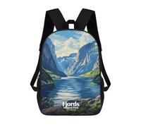 sinyumoney Fjords National Park Norway Landscape Sacs À Dos Pour Enfants, Cartables, Sacs À Dos Scolaires Imprimés En 3D, Sacs À Dos De Voyage Tendance Pour Enfants (primaire, Collège) 17inch