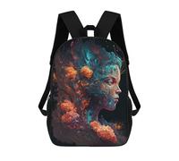 sinyumoney Flame And Coral Fusion Sac À Dos Imprimé Pour Enfants, Sac D'école, Sac De Voyage Pour Adultes Et Enfants 17inch