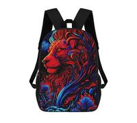 sinyumoney Flame And Forest A Lion's Majesty Sacs À Dos Décontractés Pour Enfants, Sacs D'école Pour Adolescents, Filles Et Garçons, Sacs À Dos Pour Livres 17inch