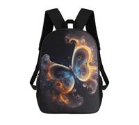 sinyumoney Flame And Ice Butterfly Sac À Dos Scolaire Grand Format, Léger Et Décontracté, Pour Filles, Garçons Et Adolescents 17inch