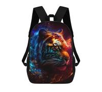 sinyumoney Flame And Ice Tiger Art Sacs À Dos Pour Enfants, Cartables Imprimés En 3D, Sacs À Dos Pour Élèves Du Primaire Et Du Collège (garçons Et Filles) 17inch