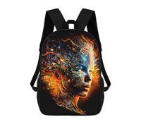 sinyumoney Flame of Passion Artistic Portrait -2 Sac À Dos Scolaire Imprimé En 3D Pour Enfants, Sac À Dos De Voyage Tendance Et Décontracté Pour Écoliers 17inch