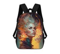 sinyumoney Flame of Passion Sac À Dos Scolaire Imprimé En 3D, Sac À Dos Décontracté Pour Enfants, Sac D'école Imprimé En 3D Pour Garçons, Primaire Et Collège 17inch