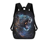 sinyumoney Flame Tiger Artwork Sac À Dos Imprimé Pour Enfants, Sac D'école, Sac De Voyage Pour Adultes Et Enfants 17inch