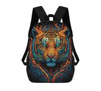 sinyumoney Flame Tiger Portrait -1 Sac À Dos Enfant, Sac D'école, Sac À Dos Imprimé 3D Avec Motif De Dessin Animé, Grande Capacité, Pour Garçons Et Filles 17inch