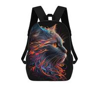 sinyumoney Flame Whiskered Cat Portrait Sacs À Dos Pour Enfants, Sac À Dos Scolaire, Sac À Dos Imprimé En 3D Pour Enfants, Sac À Dos De Voyage, Sac À Livres, Sac D'école Pour Enfants 17inch