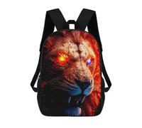 sinyumoney Flaming Lion's Roar -2 Sacs À Dos Décontractés Pour Enfants, Sacs D'école Pour Adolescents, Filles Et Garçons, Sacs À Dos Pour Livres 17inch