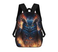 sinyumoney Flaming Owl Artwork Sacs À Dos Pour Enfants 17inch Sac À Dos Scolaire, Sac D'école Imprimé En 3D Pour Garçons, Élèves Du Primaire Et Du Collège