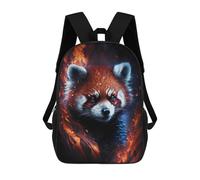 sinyumoney Flaming Red Panda Art Print Sacs À Dos Décontractés Pour Enfants, Sacs D'école Pour Adolescents, Filles Et Garçons, Sacs À Dos Pour Livres 17inch