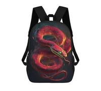 sinyumoney Flaming Red Serpent Artwork Sacs À Dos Décontractés Pour Enfants, Sacs D'école Pour Adolescents, Filles Et Garçons, Sacs À Dos Pour Livres 17inch