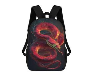 sinyumoney Flaming Red Serpent Artwork Sacs À Dos Décontractés Pour Enfants, Sacs D'école Pour Adolescents, Filles Et Garçons, Sacs À Dos Pour Livres 17inch