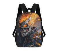 sinyumoney Flaming Skull Artwork Sac À Dos Imprimé 3D Pour Enfants, Sac À Dos Léger Pour Écoliers Et Écoliers, Sac À Goûter Pour La Crèche 17inch