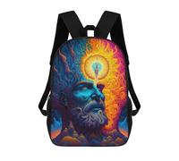 sinyumoney Flaming Spirit Cosmic Portrait Sac À Dos Scolaire Pour Enfants, Imprimé En 3D, Pour Garçons, Élèves Du Primaire Et Du Collège 17inch