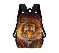 sinyumoney Flaming Tiger Artwork -7 Sacs À Dos Décontractés Pour Enfants, Sacs D'école Pour Adolescents, Filles Et Garçons, Sacs À Dos Pour Livres 17inch