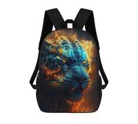 sinyumoney Flaming Tiger Portrait -13 Sac À Dos Imprimé 3D Pour Enfants, Sac À Dos Léger Pour Écoliers Et Écoliers, Sac À Goûter Pour La Crèche 17inch
