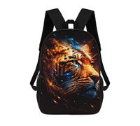 sinyumoney Flaming Tiger Portrait -4 Sacs À Dos Imprimés En 3D Pour Enfants, Sacs D'école Tendance Pour Garçons, Sacs De Voyage, Sacs Scolaires Pour Élèves Du Primaire 17inch
