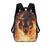 sinyumoney Flaming Tiger Roar -2 Sacs À Dos Décontractés Pour Enfants, Sacs D'école Pour Adolescents, Filles Et Garçons, Sacs À Dos Pour Livres 17inch
