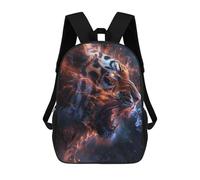 sinyumoney Flaming Tiger Roar Sac À Dos Scolaire Imprimé En 3D Pour Garçons Et Filles, Sac À Dos Pour Enfants, Sac De Voyage 17inch
