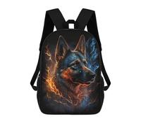 sinyumoney Flaming Wolf Spirit Art Print Sacs À Dos 17 Pouces Pour Enfants, Sacs D'école Imprimés En 3D Pour Élèves Du Primaire Et Du Collège, Garçons Et Filles