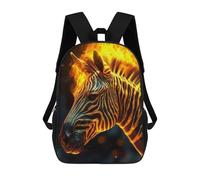 sinyumoney Flaming Zebra A Mesmerizing Display of Fire And Stripes Sac À Dos Imprimé Pour Enfants, Sac D'école, Sac De Voyage Pour Adultes Et Enfants 17inch