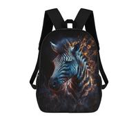 sinyumoney Flaming Zebra Art Print -4 Sacs À Dos 17 Pouces Pour Enfants, Sacs D'école Imprimés En 3D Pour Élèves Du Primaire Et Du Collège, Garçons Et Filles
