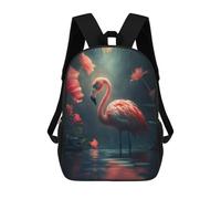 sinyumoney Flamingo Flowers Magic Sac À Dos Scolaire Imprimé En 3D Pour Garçons Et Filles, Sac À Dos Pour Ordinateur Portable Pour Enfants/étudiants/adultes 17inch