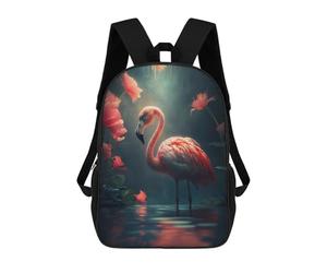 sinyumoney Flamingo Flowers Magic Sac À Dos Scolaire Imprimé En 3D Pour Garçons Et Filles, Sac À Dos Pour Ordinateur Portable Pour Enfants/étudiants/adultes 17inch