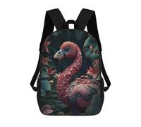 sinyumoney Flamingo in Jungle Style 3 Sacs À Dos Pour Enfants, Cartables, Sacs À Dos Scolaires Imprimés En 3D, Sacs À Dos De Voyage Tendance Pour Enfants (primaire, Collège) 17inch