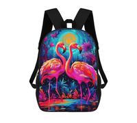 sinyumoney Flamingo Paradise Sac À Dos Enfant, Sac À Dos Anime, Grand Sac À Dos Enfant, Sac À Dos Imprimé En 3D Pour Enfants, Cartable, Cartable Pour Garçons Et Filles 17inch