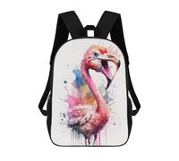 sinyumoney Flamingo Watercolor Sacs À Dos Pour Garçons, Cartables Imprimés En 3D, Sacs À Dos De Voyage Tendance Pour Garçons (primaire, Collège) 17inch