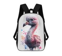 sinyumoney Flamingo Watersketch Sac À Dos Avec Poche, Sacs À Dos Imprimés En 3D, Sacs De Voyage, Sacs À Livres, Sacs D'école Pour Enfants 17inch