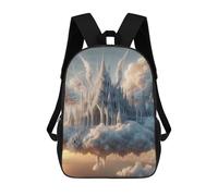 sinyumoney Floating Castle in The Clouds Sacs À Dos Scolaires Pour Garçons Et Filles, Sacs À Dos Décontractés Pour Le Sport, Sacs À Dos De Grande Capacité Pour L'école Primaire 17inch