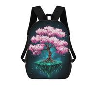 sinyumoney Floating Cherry Blossom Tree Sacs À Dos Imprimés En 3D Pour Enfants, Sacs D'école Tendance Pour Garçons, Sacs De Voyage, Sacs Scolaires Pour Élèves Du Primaire 17inch