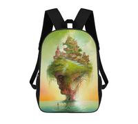 sinyumoney Floating Island Head Sacs À Dos Scolaires Pour Enfants, Sac D'école Imprimé En 3D Pour Garçons, Élèves Du Primaire Et Du Collège 17inch