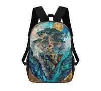 sinyumoney Floating Island Paradise Kintsugi Art Sac À Dos Scolaire Imprimé En 3D, Sac À Dos Tendance Pour Enfants, Sac À Dos Pour Garçons, Élèves Du Collège 17inch