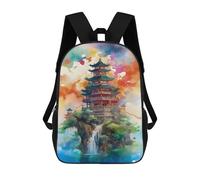 sinyumoney Floating Island Sacs À Dos Scolaires Pour Enfants, Sac D'école Imprimé En 3D Pour Garçons, Élèves Du Primaire Et Du Collège 17inch