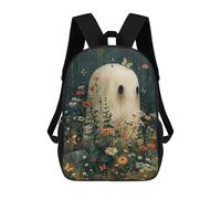 sinyumoney Floral Bohoo Ghost Sac À Dos Avec Poche, Sacs À Dos Imprimés En 3D, Sacs De Voyage, Sacs À Livres, Sacs D'école Pour Enfants 17inch