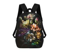 sinyumoney Floral Bouquet Painting Sac À Dos Enfant, Sac D'école, Sac À Dos Imprimé 3D Avec Motif De Dessin Animé, Grande Capacité, Pour Garçons Et Filles 17inch