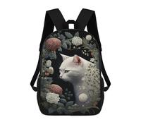 sinyumoney Floral Cat Portrait-6 Sacs À Dos Pour Enfants, Sac À Dos Scolaire Imprimé En 3D Pour Enfants, Sac À Dos De Voyage, Sac À Livres Pour Enfants 17inch Sac D'école