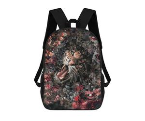 sinyumoney Floral Clouded Leopard Sac À Dos Scolaire Enfant Tendance Et Décontracté, Sac À Dos Imprimé En 3D Pour Garçon, Grand Sac À Dos 17inch