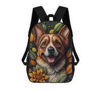 sinyumoney Floral Dog Sacs À Dos Pour Enfants, Cartables Imprimés En 3D, Sacs À Dos Pour Élèves Du Primaire Et Du Collège (garçons Et Filles) 17inch