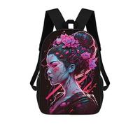 sinyumoney Floral Fantasy Portrait -5 Sac À Dos Imprimé En 3D, Sac D'école Décontracté Et Tendance Pour Enfants, Sac D'école Pour Garçons, Collégiens 17inch