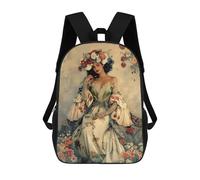 sinyumoney Floral Fantasy Portrait Sacs À Dos Pour Enfants, Sac D'école Imprimé En 3D, Cartable Pour Enfants, Sac De Voyage, Sac À Dos Garçon Fille, Sac D'école Pour Enfants 17inch