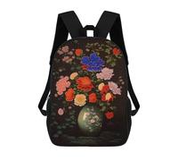 sinyumoney Floral Harmony in Vase Sac À Dos, Cartable Imprimé En 3D, Sac À Goûter, Sac À Dos De Voyage, Sac À Dos Entre Amis, Sac À Dos Scolaire Pour Filles Et Garçons 17inch