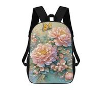 sinyumoney Floral Harmony with Butterfly Sac À Dos Scolaire Tendance, Sac À Dos Imperméable Et Décontracté Pour Le Camping, Les Aventures En Plein Air Et Les Voyages Quotidiens 17inch